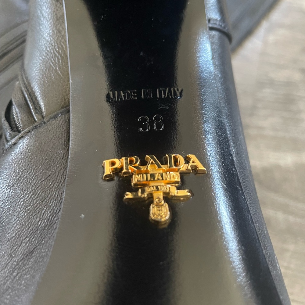 Prada Black Leather Thigh High Boots 🎩 - Picture 13 of 14